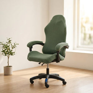 Housse de chaise gaming verte en tissu maille