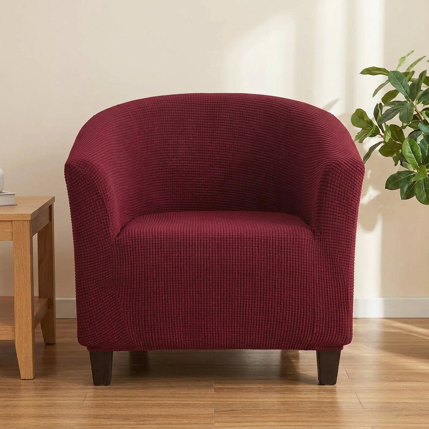 Housse de fauteuil cabriolet extensible couleur grenat