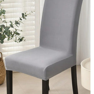 Housse de chaise de salle à manger grise