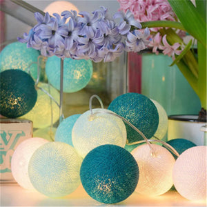 Guirlande lumineuse boules de coton 6 cm 20 LED photo produit 4