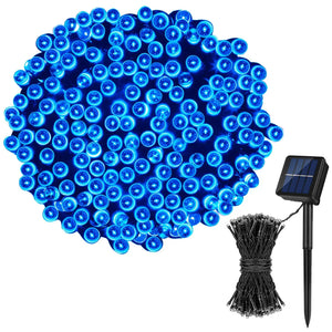 Guirlande LED solaire bleu lumière bleue