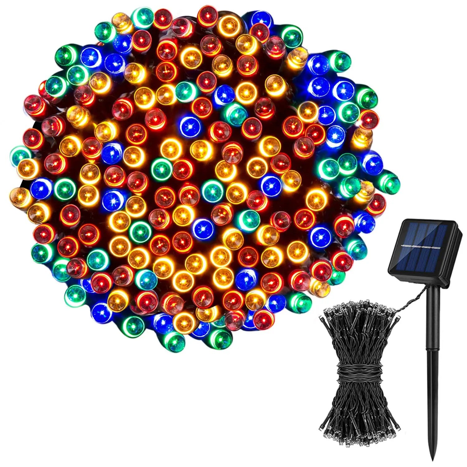 Guirlande LED solaire multicolore RGB