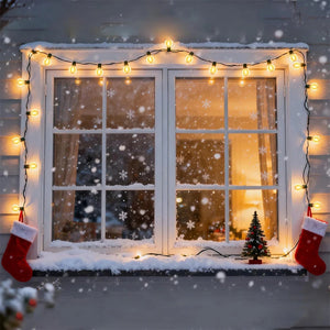 Guirlande lumineuse G40 LED décoration fenêtre de Noël neige