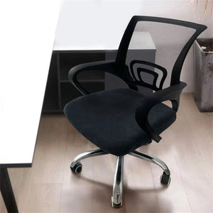 Housse d'assise de chaise de bureau en velours noir