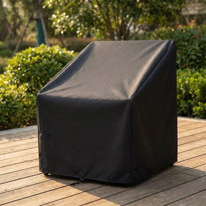 Housse de protection noire imperméable pour fauteuil de jardin simple