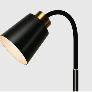 Abat-jour conique métal noir lampadaire design