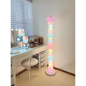 Lampadaire design galet verre coloré coiffeuse chambre