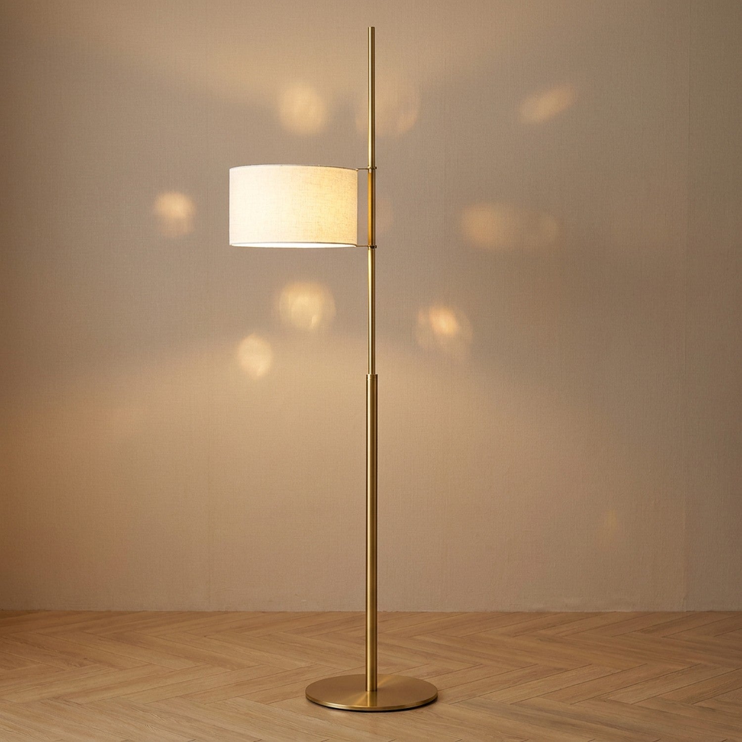 Lampadaire japonais variante métal doré laiton