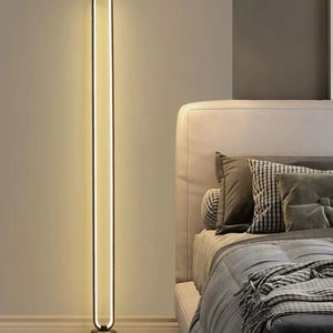 Lampadaire LED design boucle éclairage ambiance chaleureuse