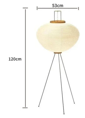 Dimensions lampadaire Noguchi papier de riz D53cm H120cm