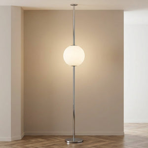 Lampadaire tension chrome boule design sol plafond 280 cm