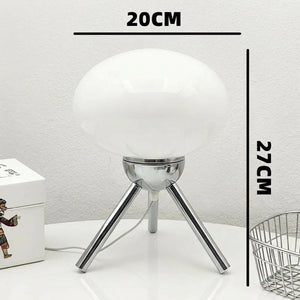 Dimensions de la lampe de chevet champignon, 20 cm de large et 27 cm de haut