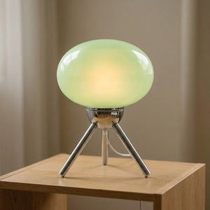 Lampe de chevet champignon en verre vert