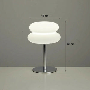 Dimensions de la lampe de chevet galet 18 cm de large et 30 cm de haut