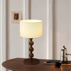 Lampe de table boulier bois - pied sculpté
