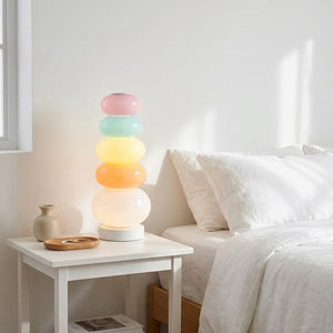 Lampe de table LED multicolore chambre scandinave épurée