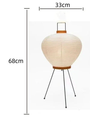 Dimensions lampe de table Noguchi ronde D33cm H68cm