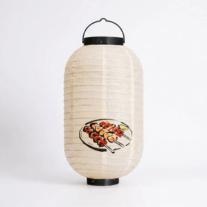 Lanterne japonaise yakitori brochettes – fond blanc