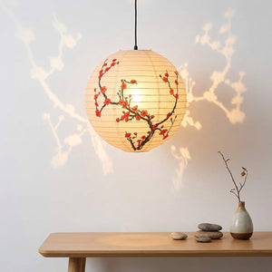 Lanterne chinoise papier motif style chinois décoration suspension
