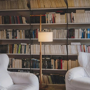 Lampadaire japonais abat-jour tissu lifestyle-10