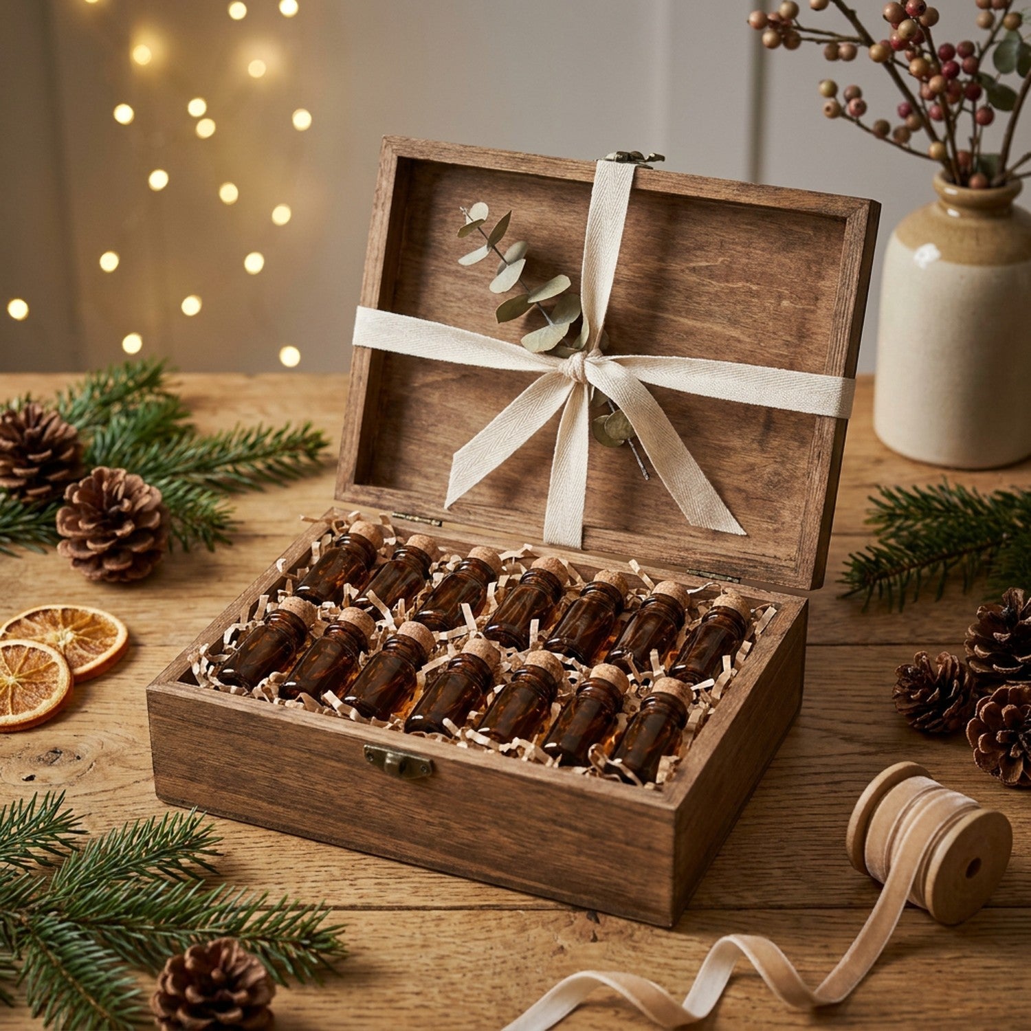 Coffret huiles parfumées idée cadeau fête