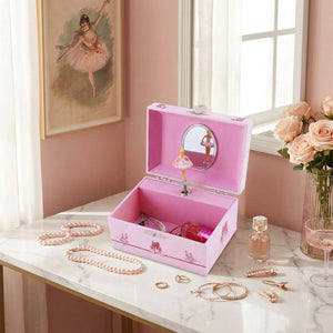 Boîte à musique ballet sur coiffeuse marbre bijoux