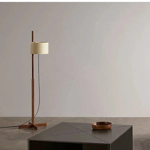 Lampadaire japonais abat-jour tissu lifestyle-4