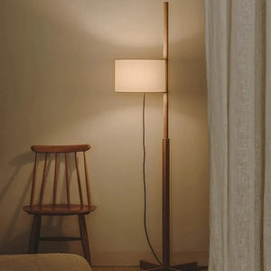 Lampadaire japonais abat-jour tissu lifestyle-6