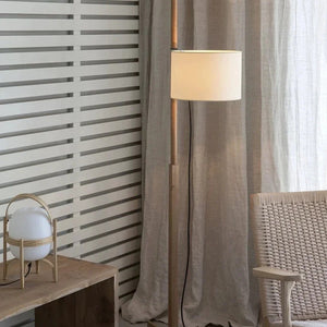 Lampadaire japonais abat-jour tissu lifestyle-9