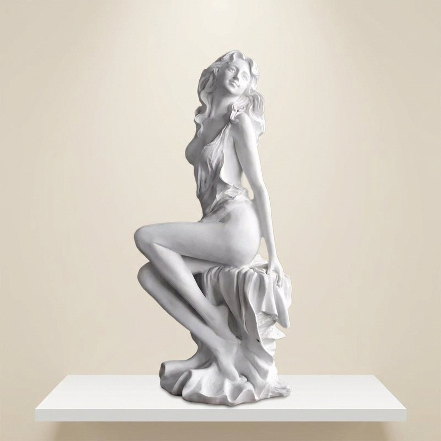Statuette déesse grecque résine blanche art classique console