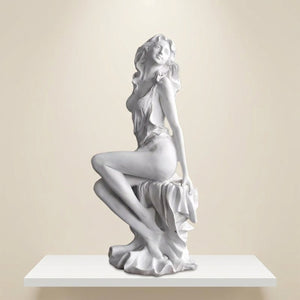 Statuette déesse grecque résine blanche art classique console