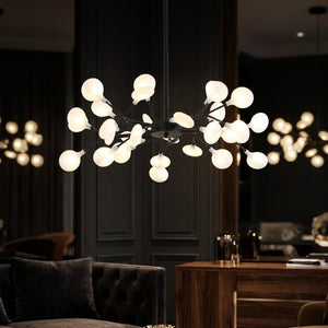 Lustre constellation nordique Noir 30 lumières