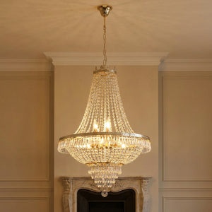 Lustre en cristal LED style européen grand salon