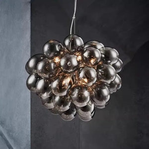 Sphères en verre soufflé grappe lustre suspension éclairage intérieur