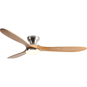 Lustre ventilateur plafond vignette finition sable