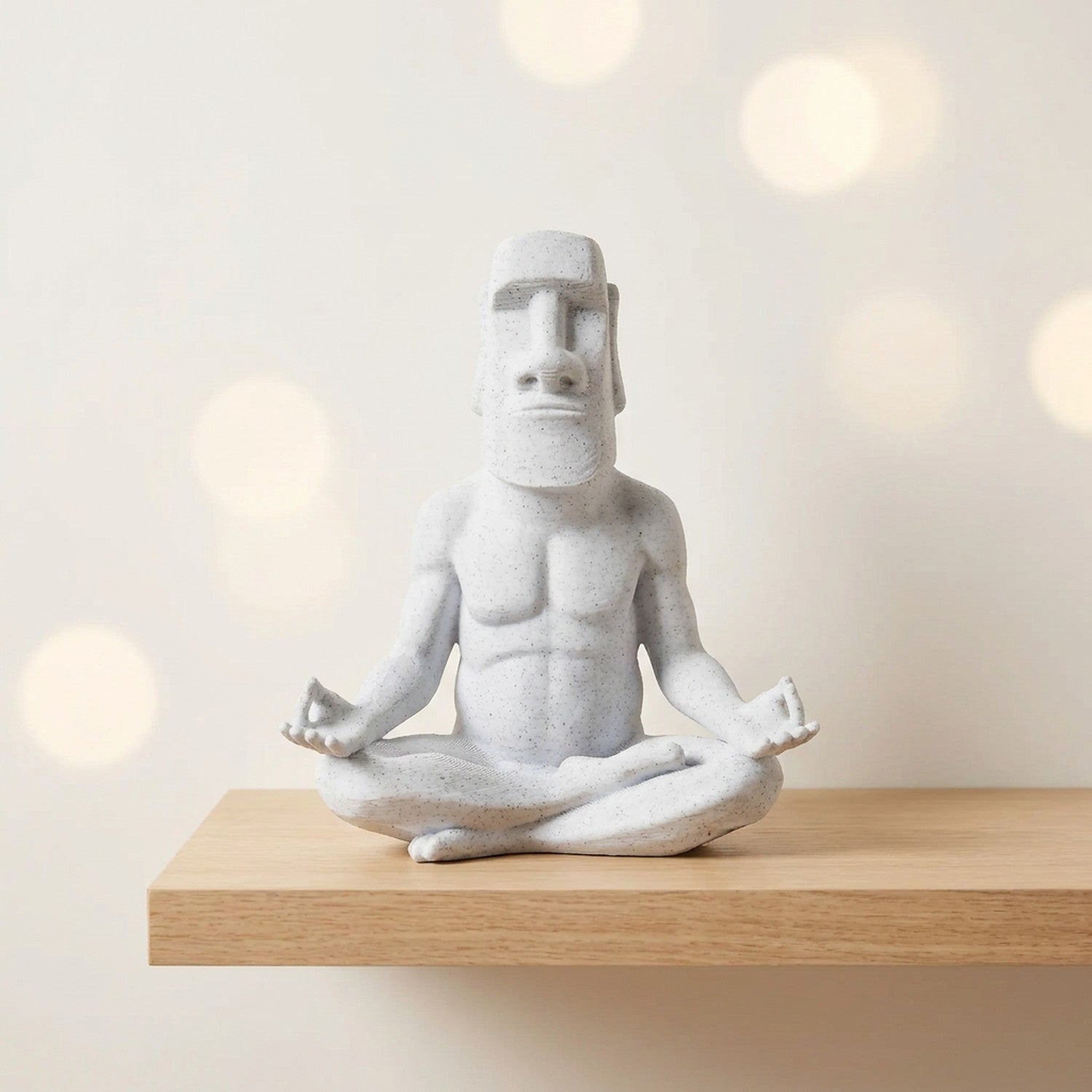 Figurine Moai en méditation ornement zen