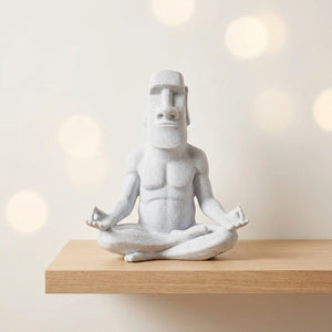 Figurine Moai en méditation ornement zen