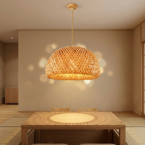 Suspension bambou forme cloche 26cm - ambiance zen japonaise