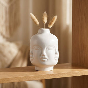 Vase tête céramique multi-visages - vue principale