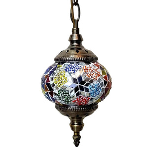 Suspension mosaïque turque coloris Multicolore globe en verre