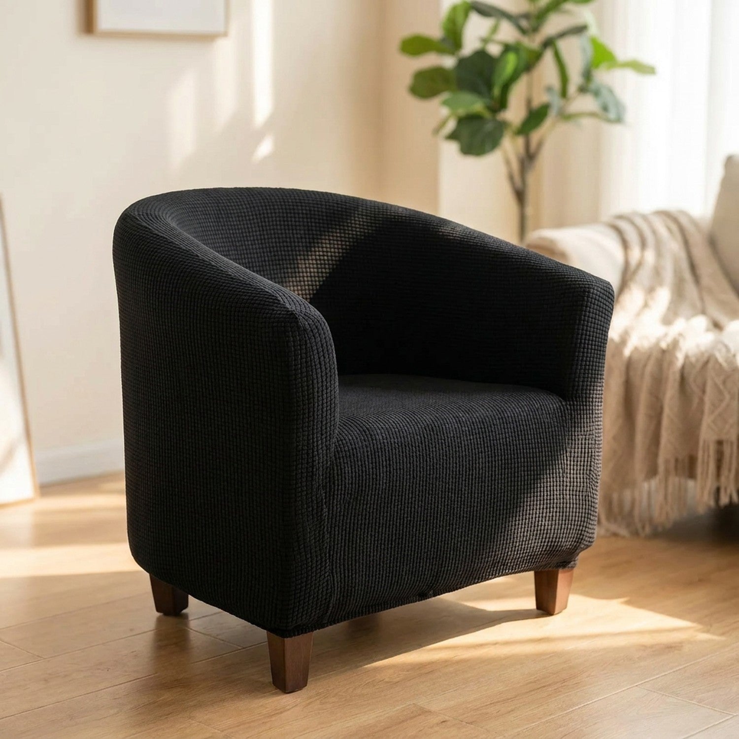 Housse de fauteuil cabriolet extensible couleur noire