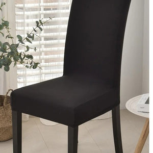 Housse de chaise de salle à manger noire