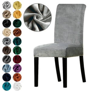 Nuancier de coloris disponibles pour la housse de chaise en velours