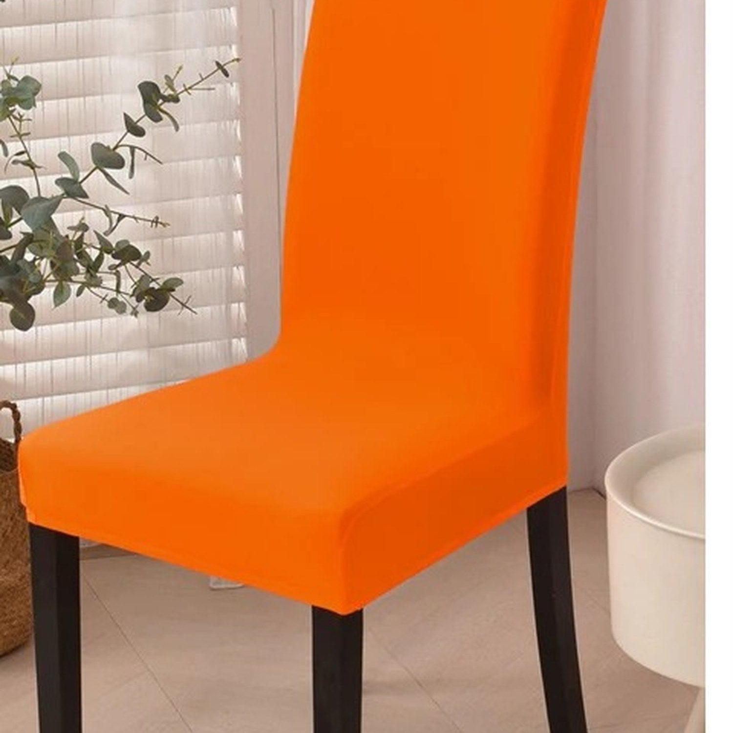 Housse de chaise de salle à manger orange