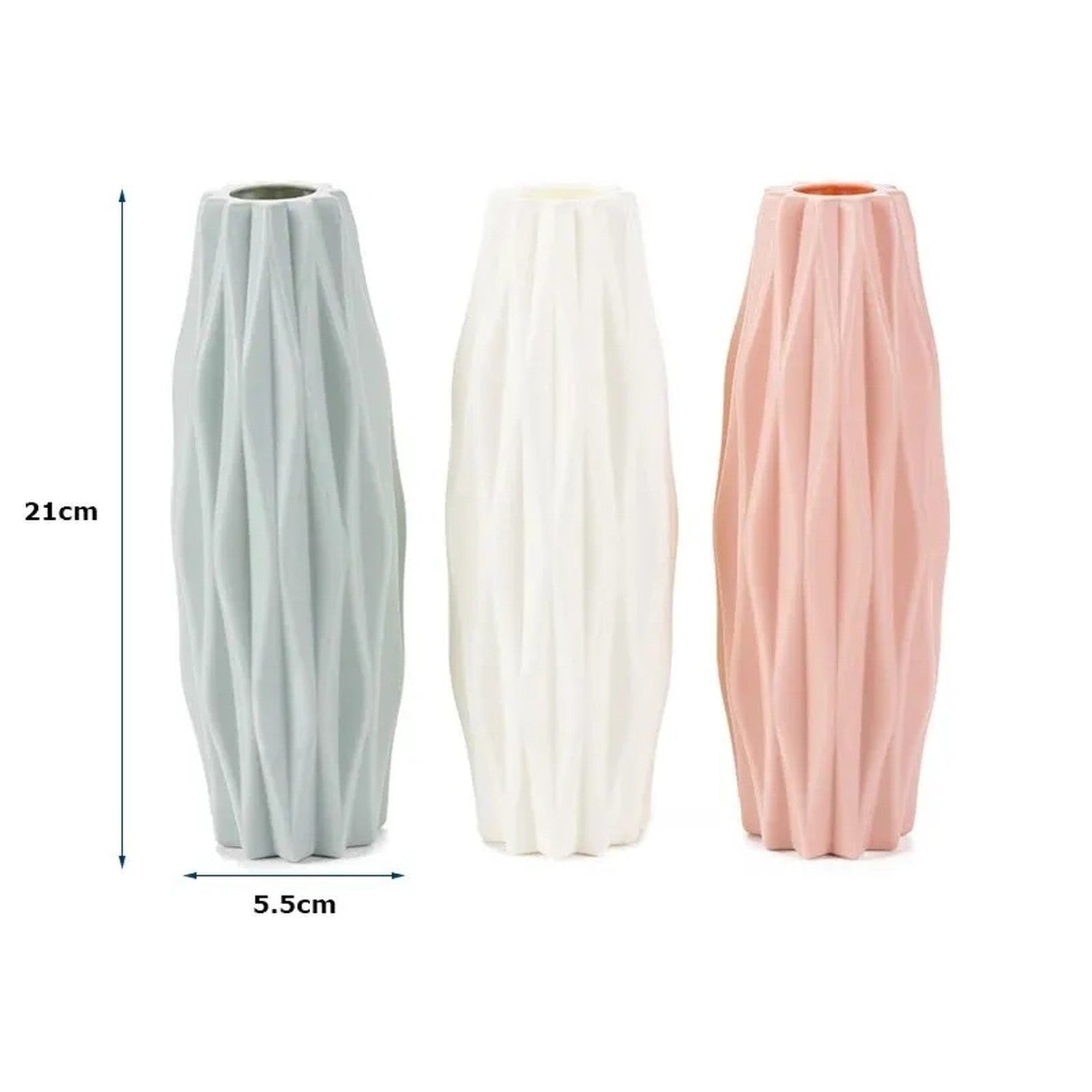Schéma des dimensions du vase origami hauteur 21 cm et largeur 5,5 cm