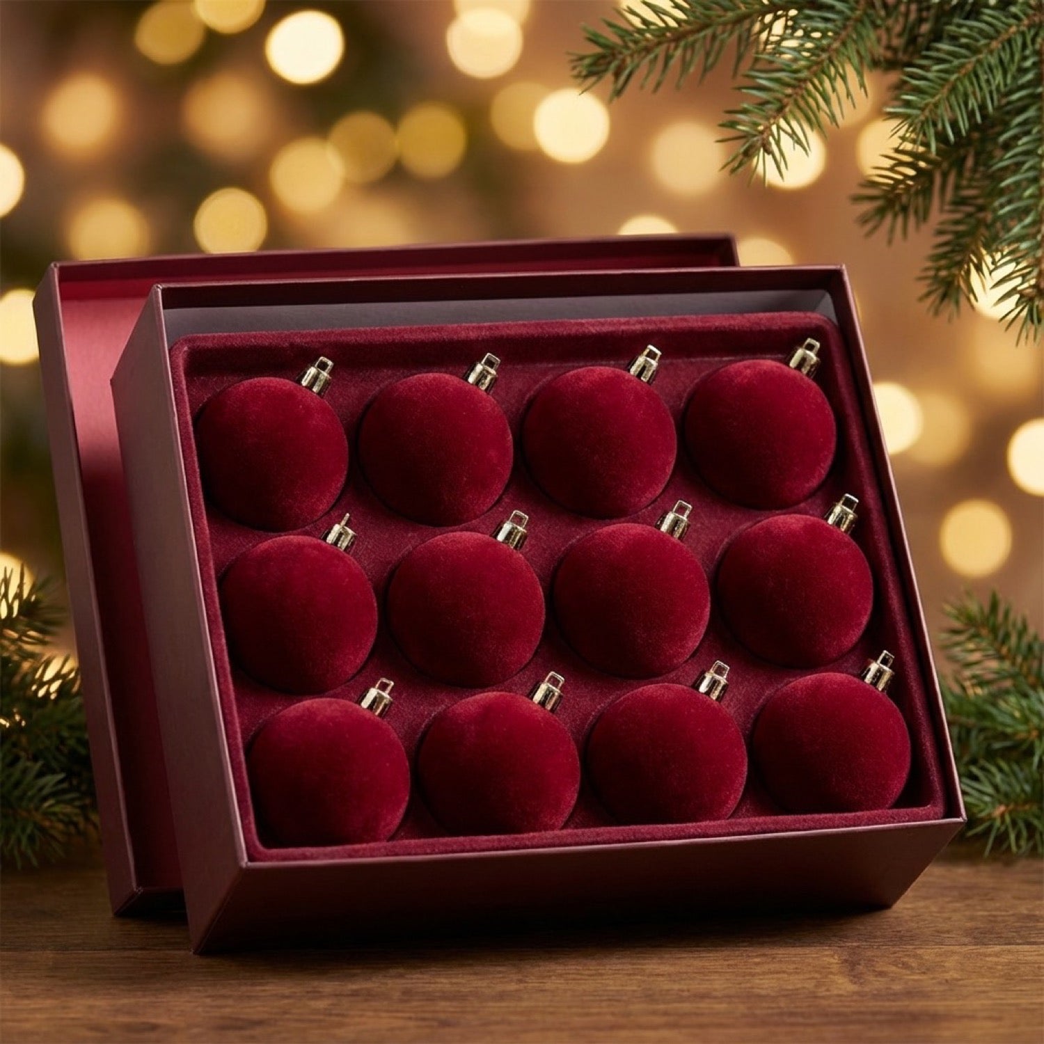 Boule de Noël Rouge decoration sapin