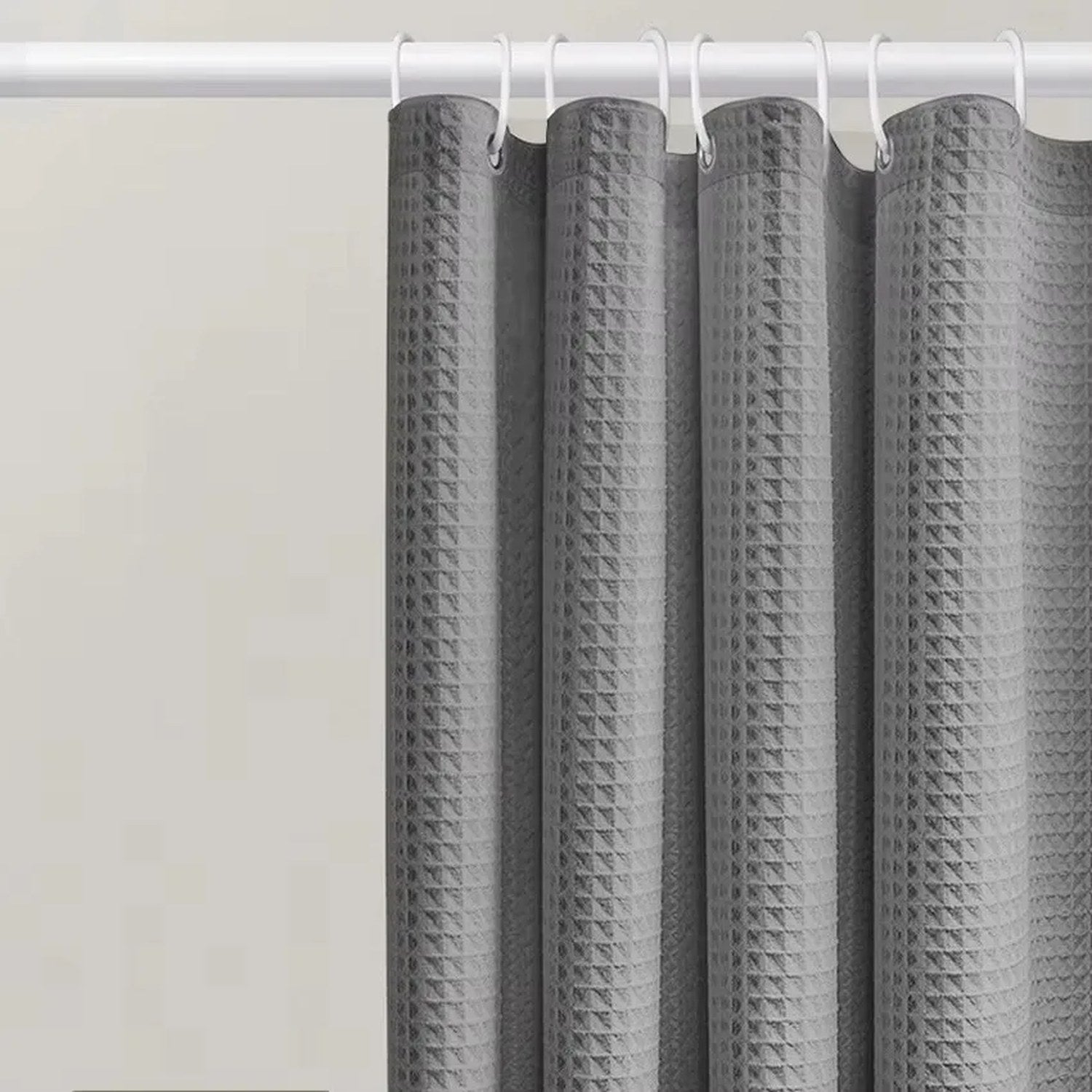 Rideau de douche gaufré texturé vu de près