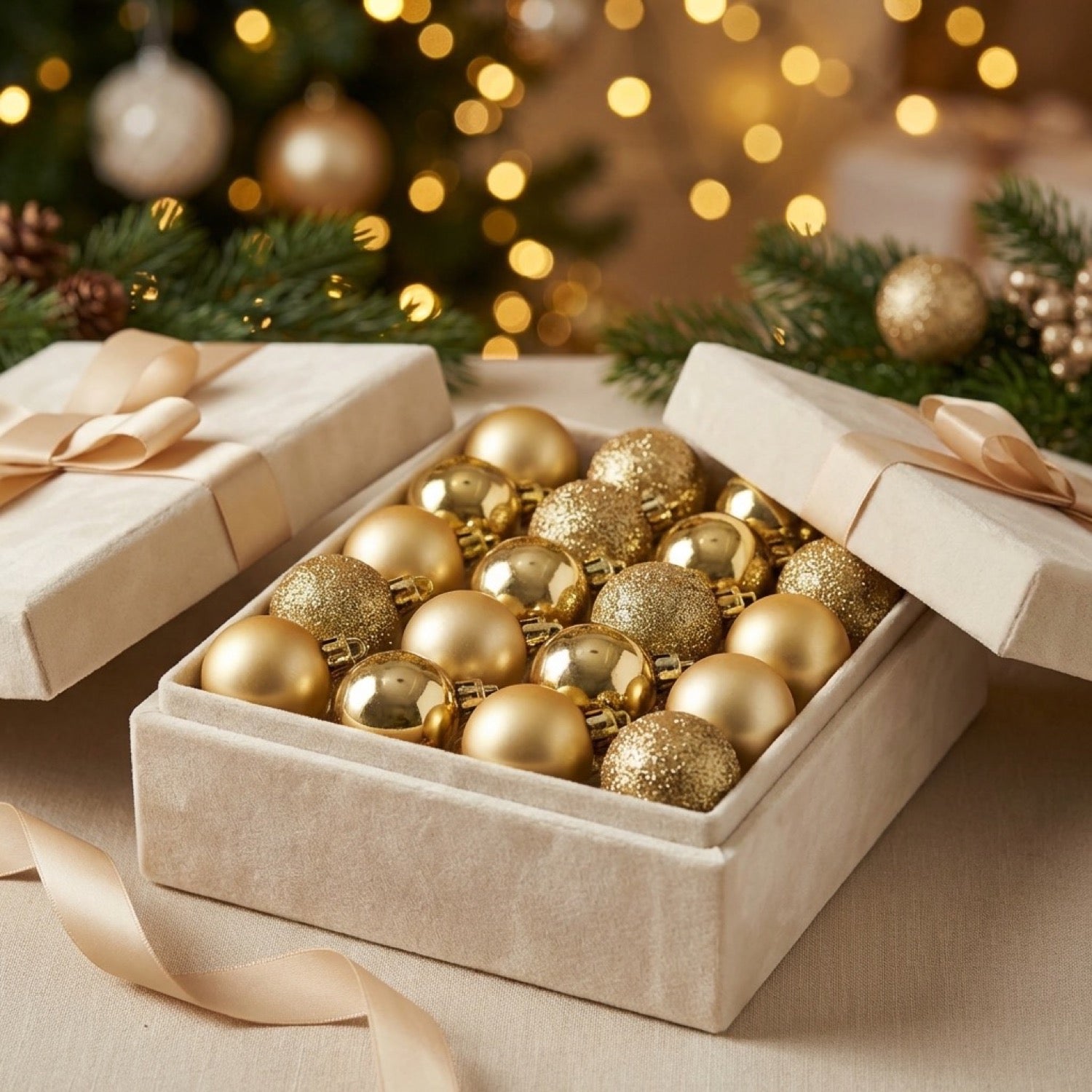 Boule de Noël Doré decoration sapin