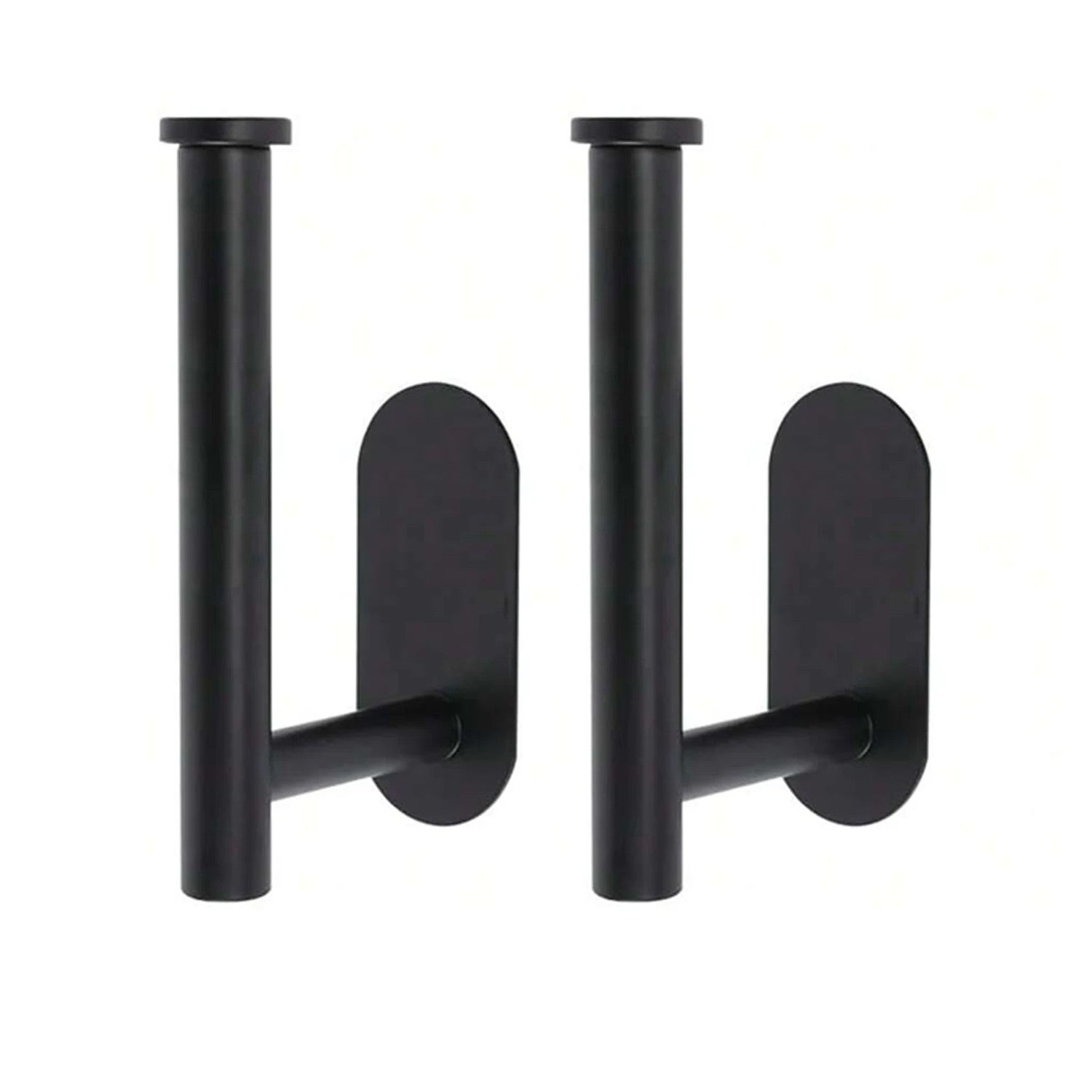 Lot de deux embrasses adhésives noires pour rideaux