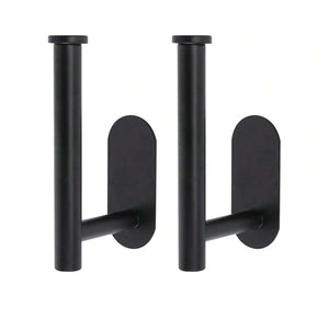 Lot de deux embrasses adhésives noires pour rideaux
